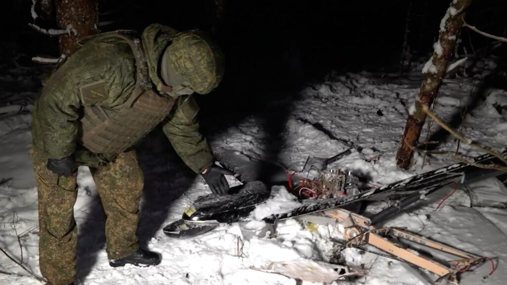 Kyiv has rubbished footage released by Moscow claiming to prove a drone attack on Putin’s residence.
