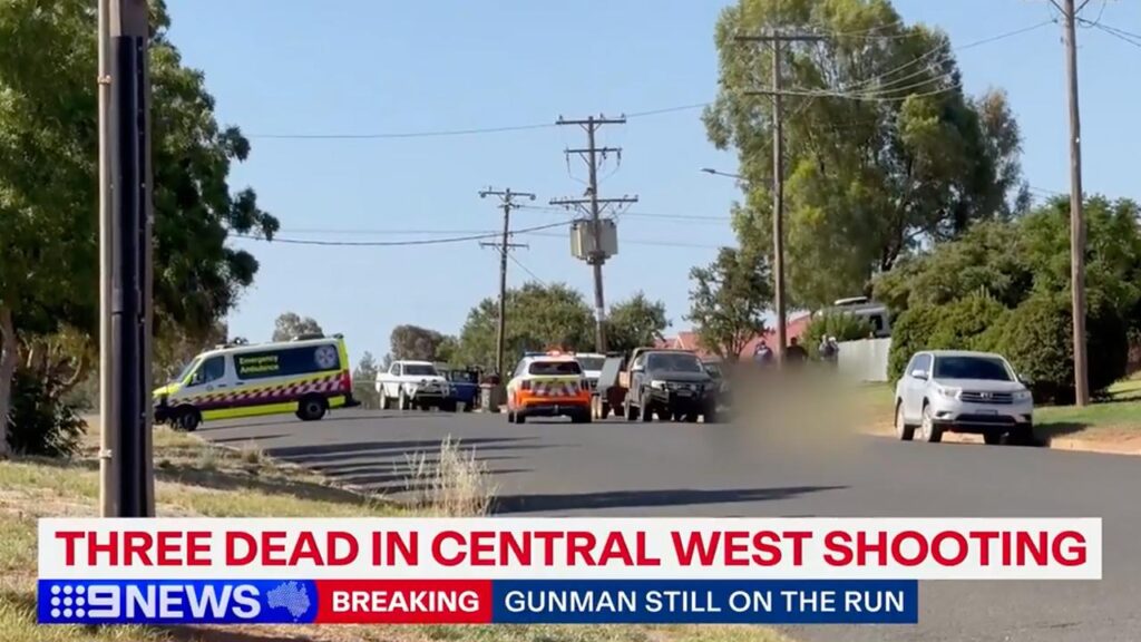 Three people have been shot dead after a gunman opened fire in a regional town.
