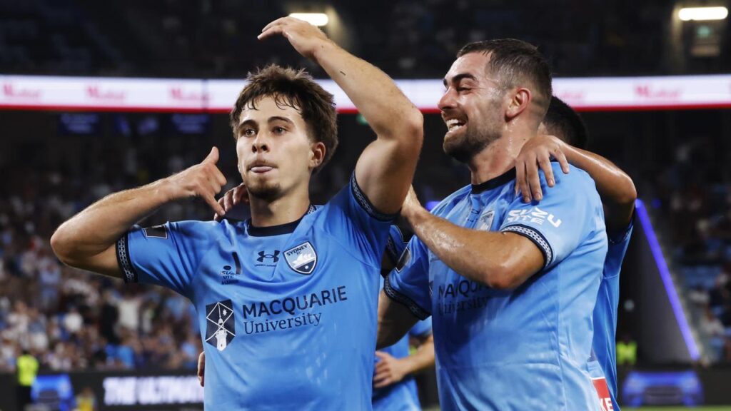 Sydney FC’s Tiago Quintal was dialled in and scored a double in the win over the Wanderers.

