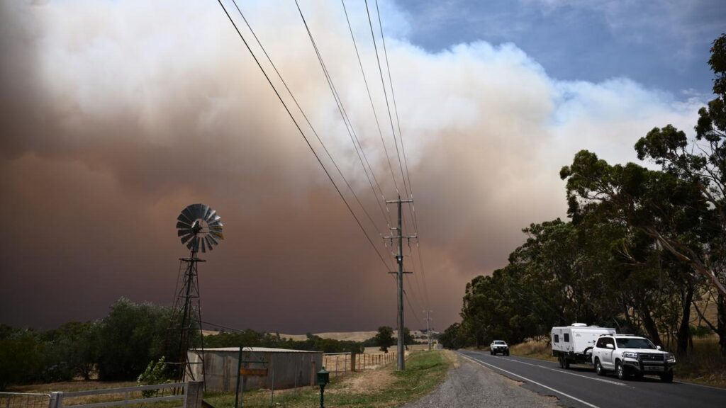 Thousands of Victorians are in danger as existing blazes spark new out-of-control fires.

