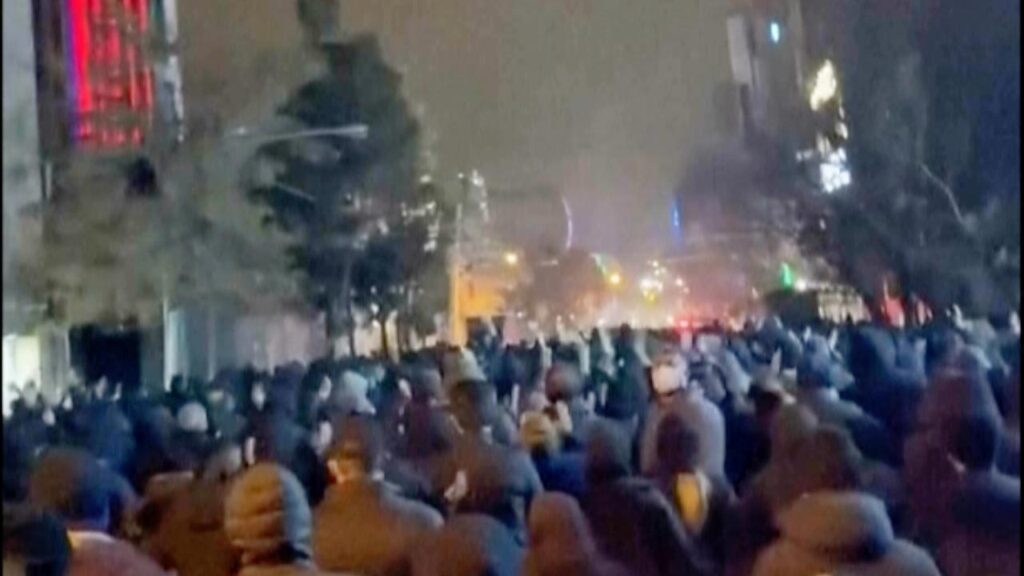 Iran’s authorities have accused the US and Israel of fomenting trouble amid protests in some cities.
