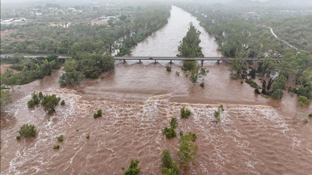 The tropical low is set to bring heavy rain to the already-drenched north.
