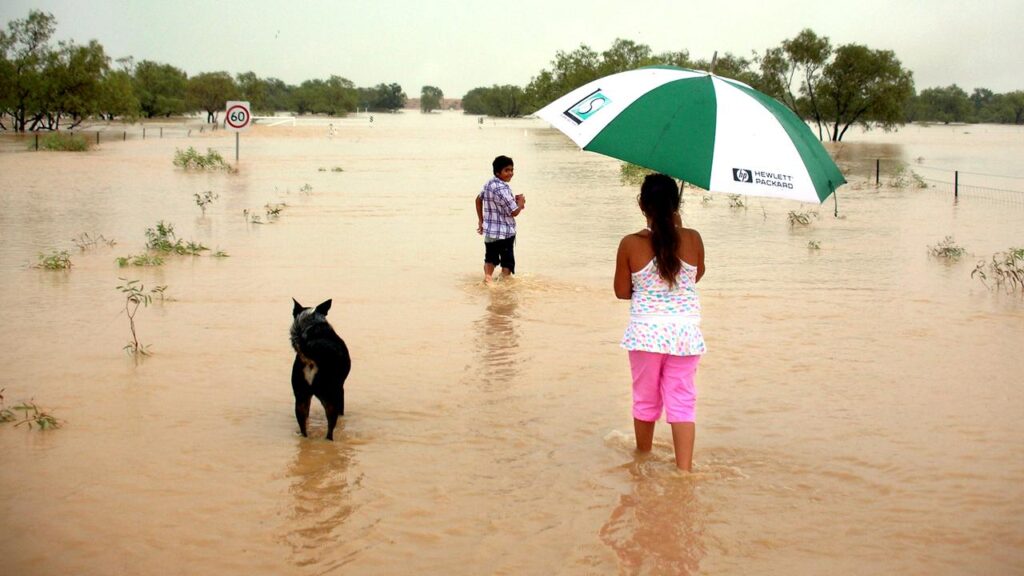 Floodwaters have cut off some communities in northwest Queensland.
