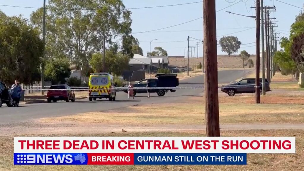 Three people have been shot dead after a gunman opened fire in a regional town in NSW.
