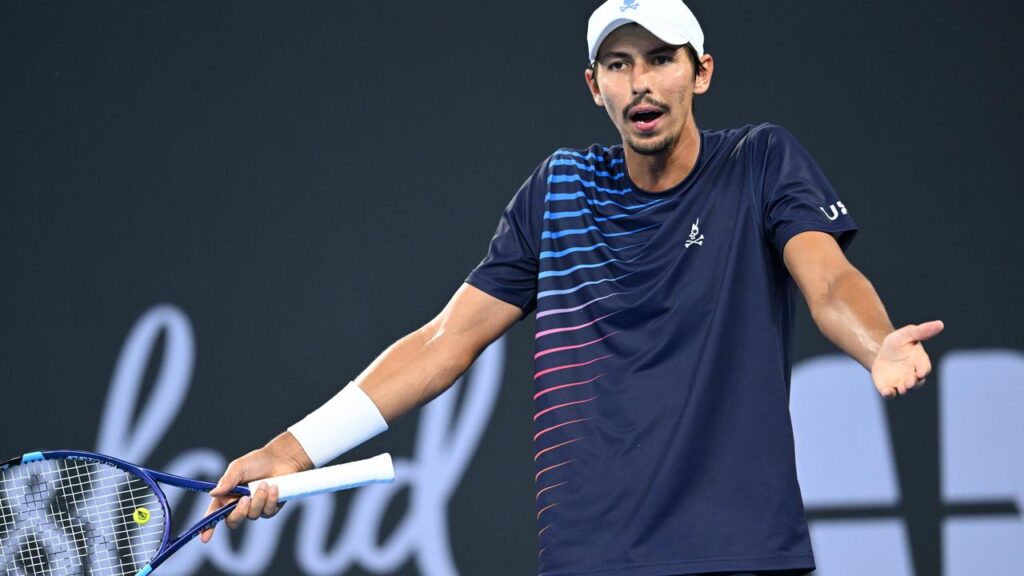 Alexei Popyrin has exited the Brisbane International in a first round loss to Quentin Halys.
