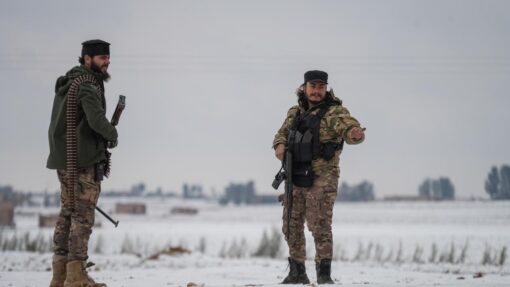 Elements of the Syrian army deploy