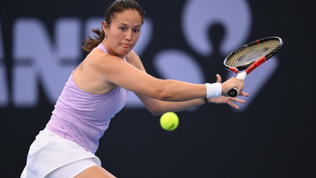 Daria Kasatkina’s first home match as an Aussie has ended in defeat at the Brisbane International.
