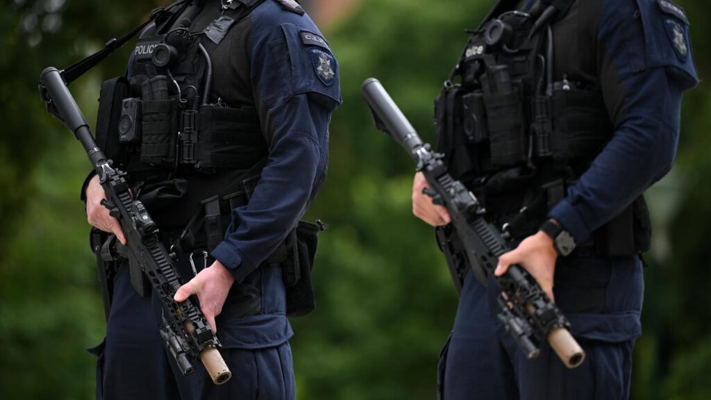 Heavily-armed officers will be part of the large police presence on hand at the fifth Ashes Test.
