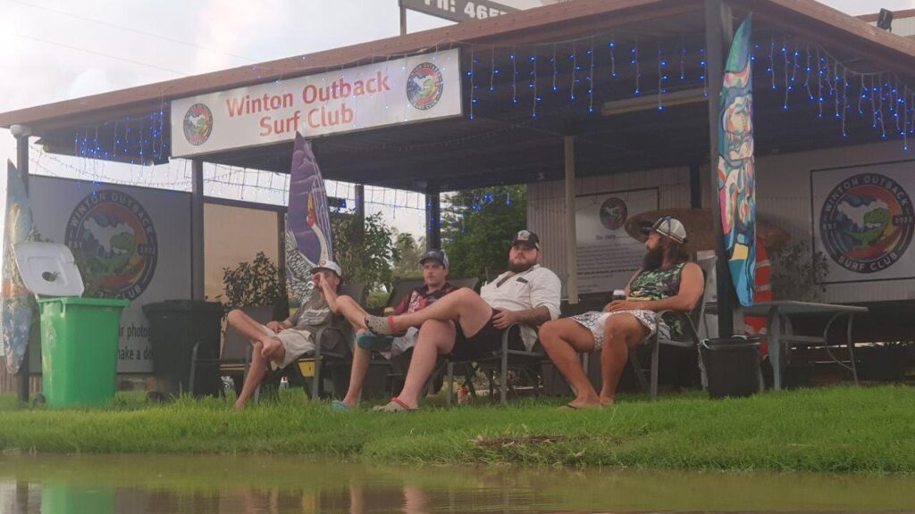 Locals and visitors are trying to make the best of a bad situation in flood-hit north Queensland.
