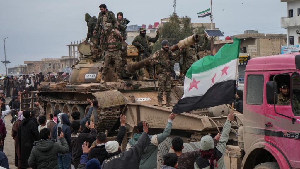 Syrian troops have advanced in the north after Kurdish-led forces withdrew.
