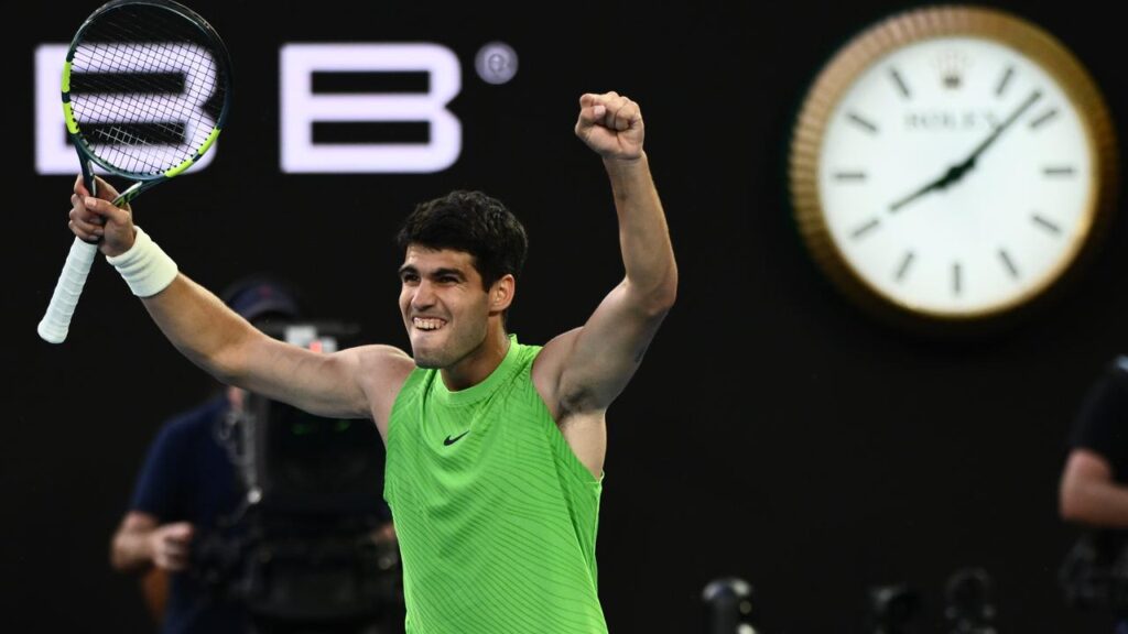 Carlos Alcaraz showed enormous grit to beat cramping and Alexander Zverev and reach the final.
