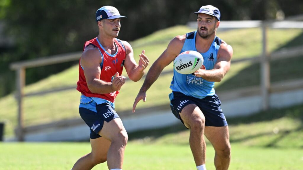 Gold Coast second-rower Josh Patston (right) has embraced the methods of new coach Josh Hannay.
