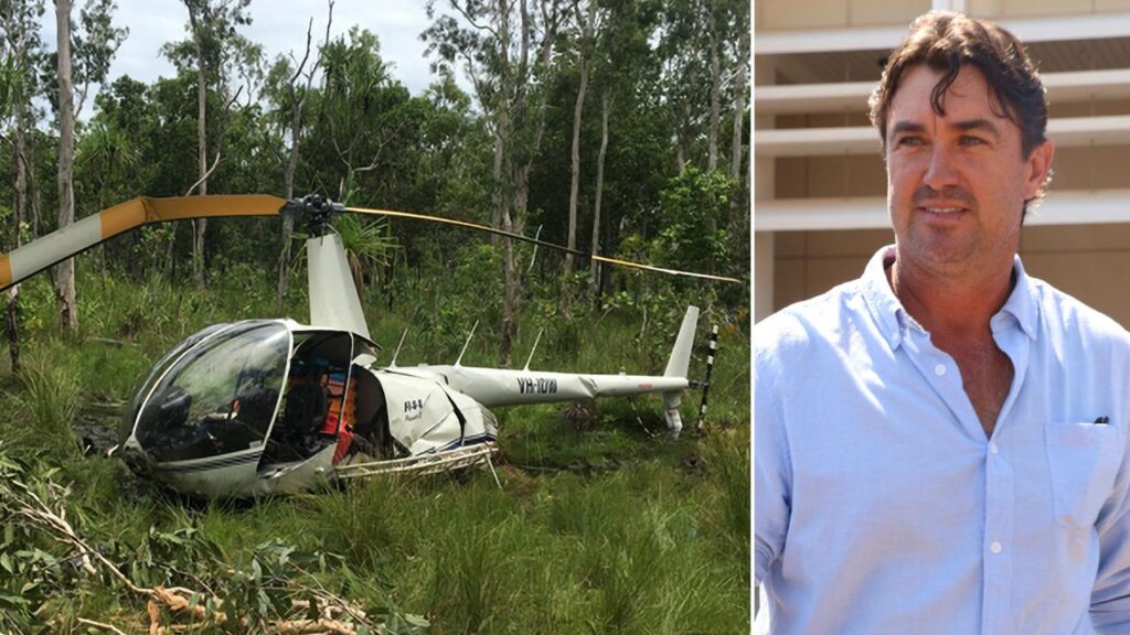 A helicopter involved in a fatal crash in 2022 was owned by Outback Wrangler’s Matt Wright.

