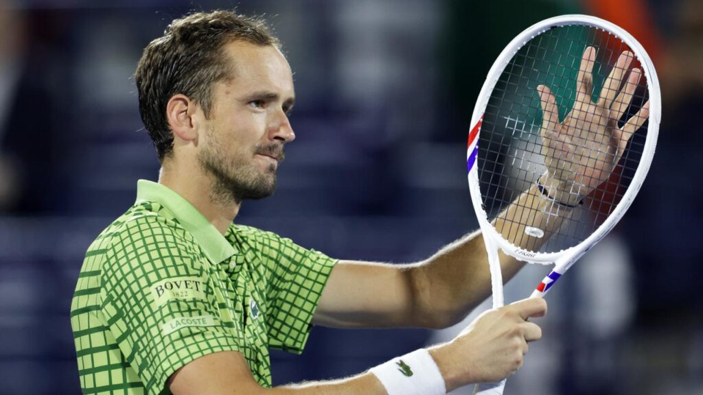 Daniil Medvedev has won the Dubai Tennis Championship after a walkover in the final.
