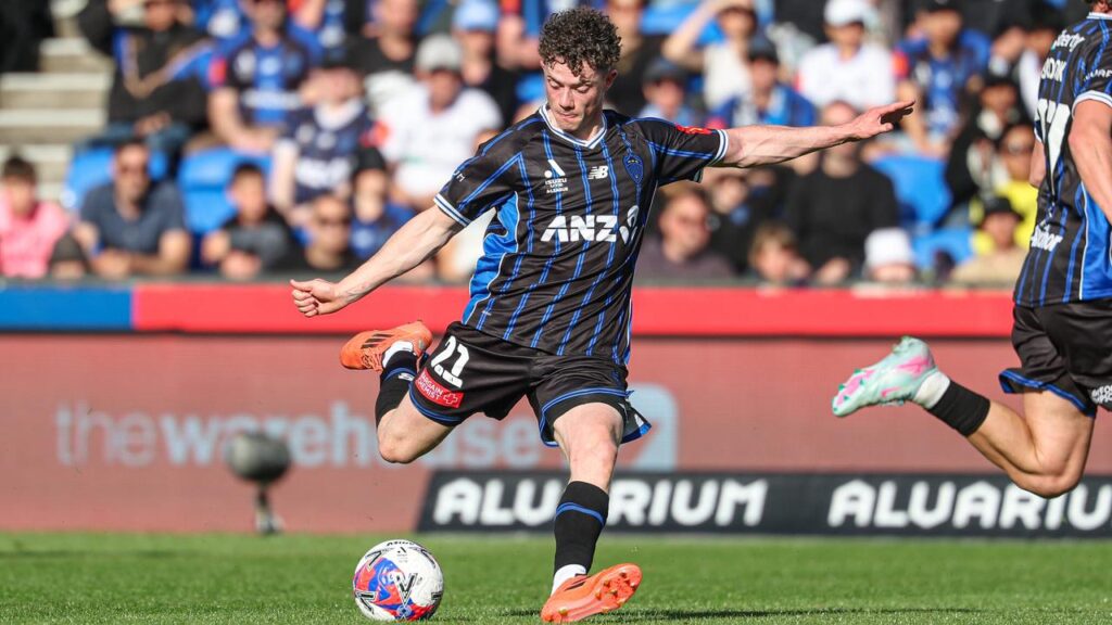 Jesse Randall has scored one goal and set another up in Auckland’s defeat of Melbourne City.

