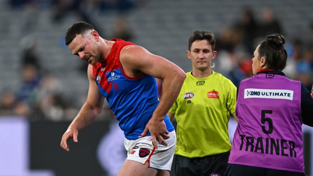 Melbourne key defender Steven May did not attend Wednesday morning’s training session.

