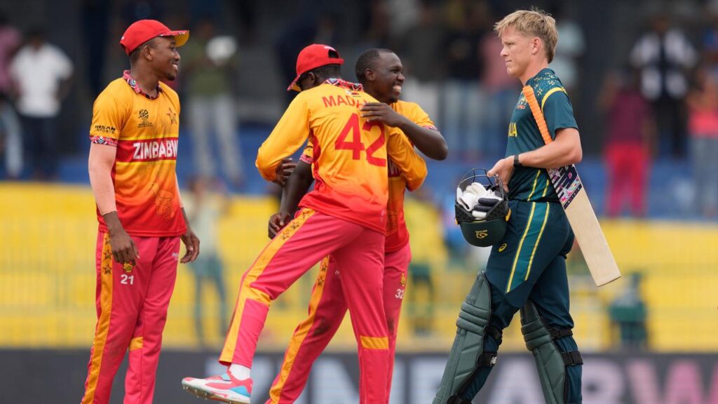 Australia’s defeat by Zimbabwe was the low point of their calamitous T20 World Cup campaign.

