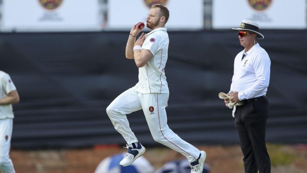 South Australia paceman Nathan McAndrew ripped through Queensland to set up victory.
