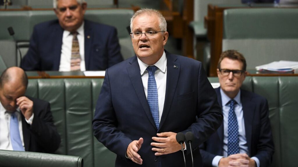 Scott Morrison was asked in parliament about claims his staffer had not supported Brittany Higgins.
