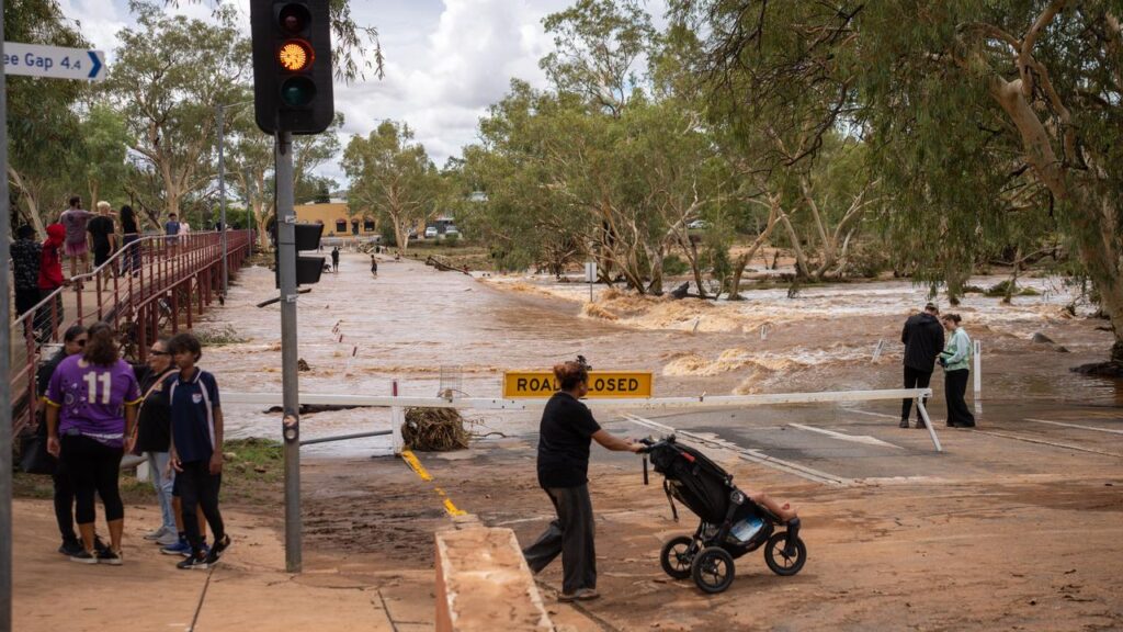 The usually dry Todd River became a raging torrent, triggering multiple rescues in Alice Springs.
