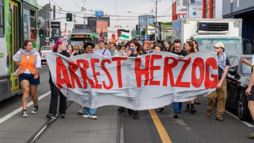 HERZOG AUSTRALIA VISIT PROTEST