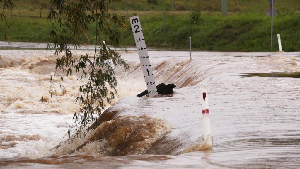 Police are urging Queenslanders not to drive through floodwaters after five people were rescued.
