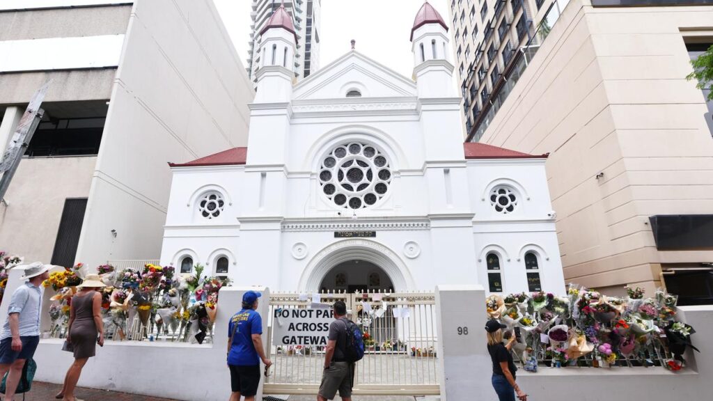 The driver of a utility has been charged after the gates to Brisbane Synagogue were rammed.
