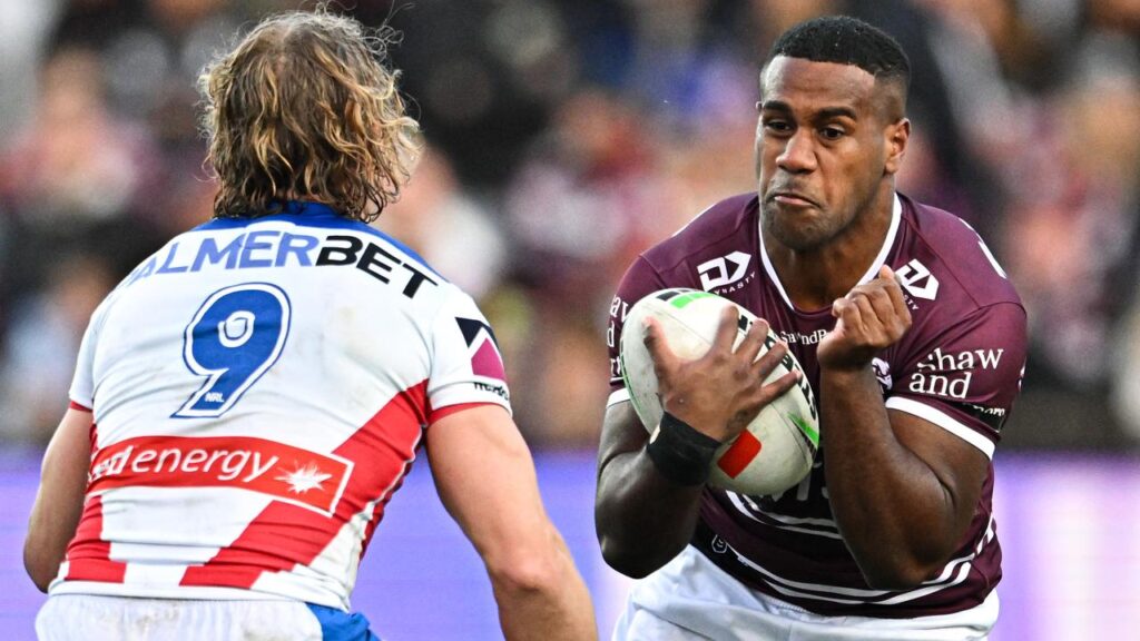 Manly forward Caleb Navale is set to miss most of the NRL season following an ACL rupture.
