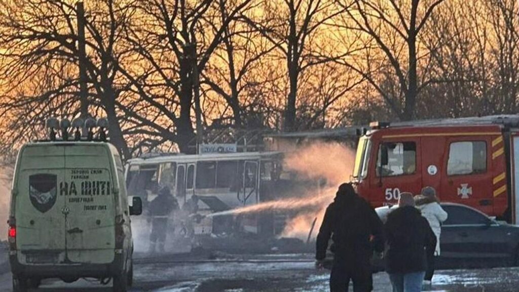Energy firm DTEK says Russian forces carried out a “massive terrorist attack” on a company bus.
