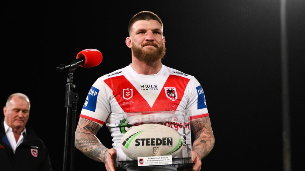 Josh McGuire was excused from being in court to face charges of choking and assaulting a child.
