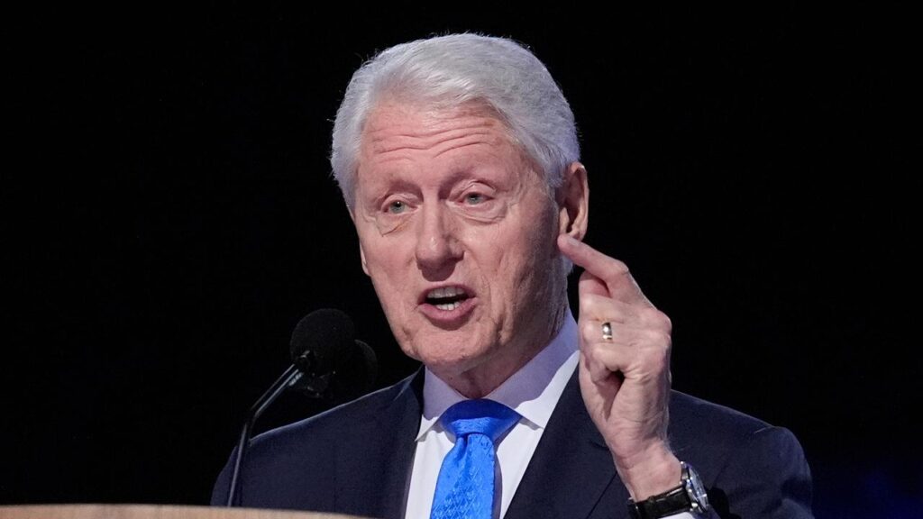 Former president Bill Clinton is testifying to Congress representatives a day after his wife.
