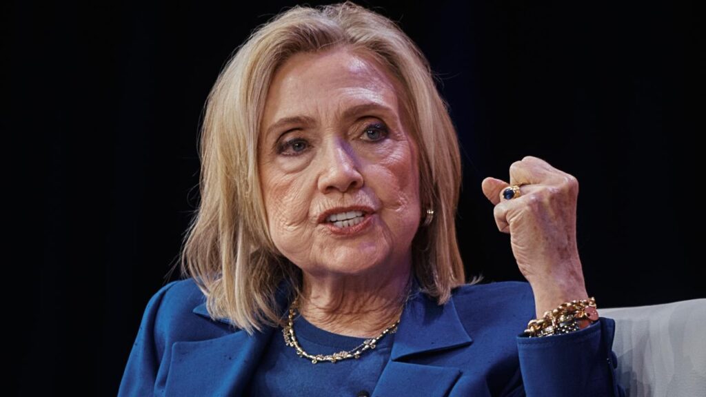 Hillary Clinton has testified to Congress via video link in a closed-door session.
