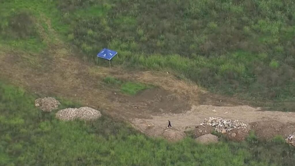 Detectives investigating a kidnapping have found human remains near a golf course.
