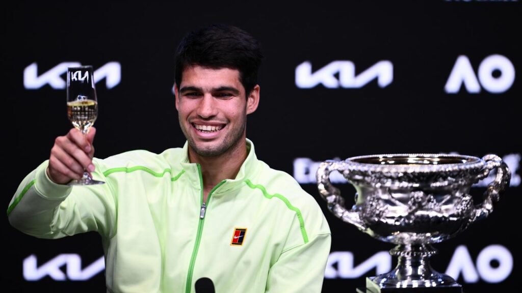 Carlos Alcaraz savours his Australian Open victory after some historic champagne tennis.
