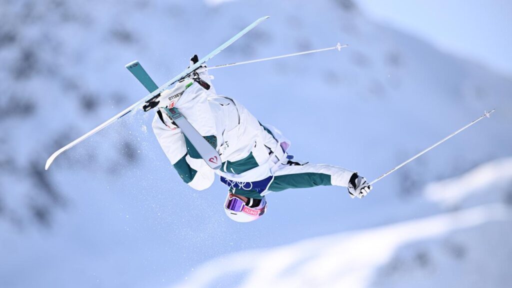 Australia’s Cooper Woods has won Olympic gold in the men’s moguls at Livigno.
