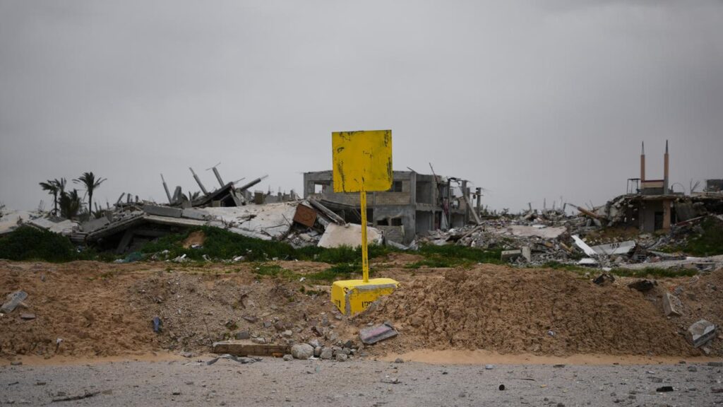 A UAE housing complex is expected to sit near a “yellow line” demarcating Israeli and Hamas areas.
