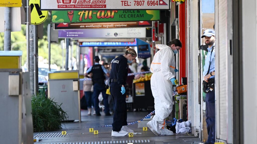 A random stabbing attack has left one person dead and two others in a critical condition.
