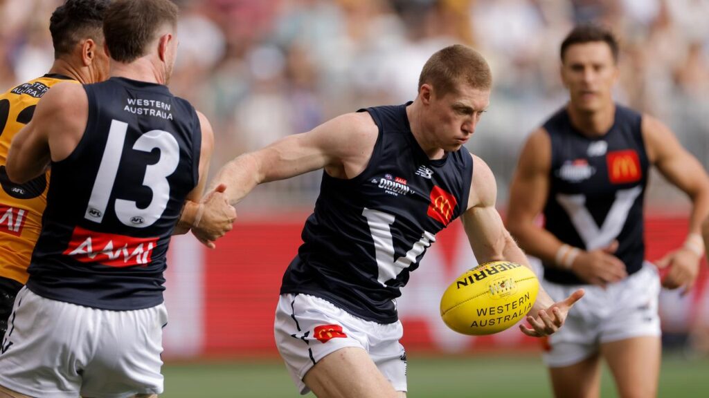 Matt Rowell is a fan of Origin football despite a finger injury in Victoria’s win over WA.
