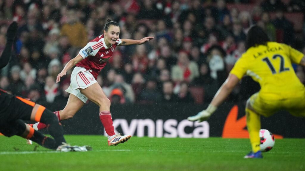 Caitlin Foord has scored Arsenal’s winner in the Women’s Champions Cup final against Corinthians.
