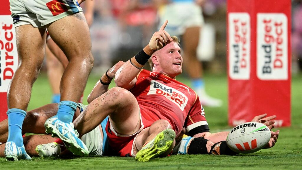Dolphins prop Thomas Flegler must get through contact on Thursday to play former club Brisbane.
