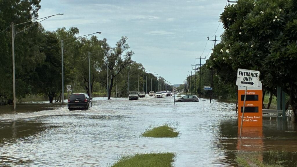 The flood-hit town of Katherine is bracing for more rain as a major storm system approaches the NT.
