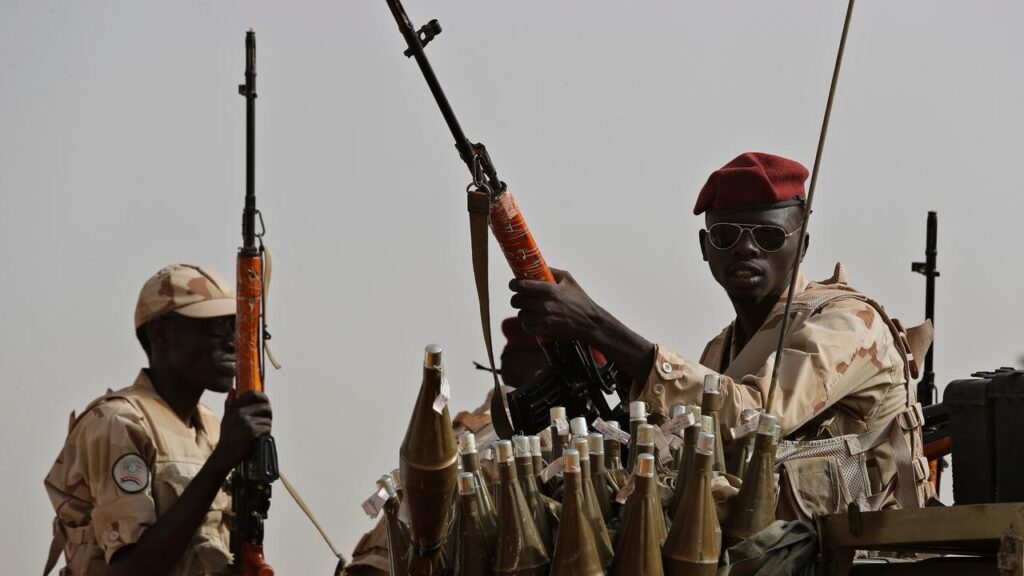 Eleven people have died after a drone strike set fuel reserves alight in western Sudan.
