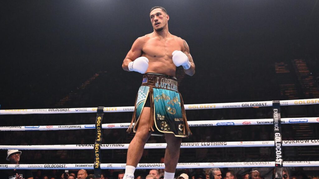 Jai Opetaia hopes to be last man standing in the ring when he fights for three titles in Las Vegas.
