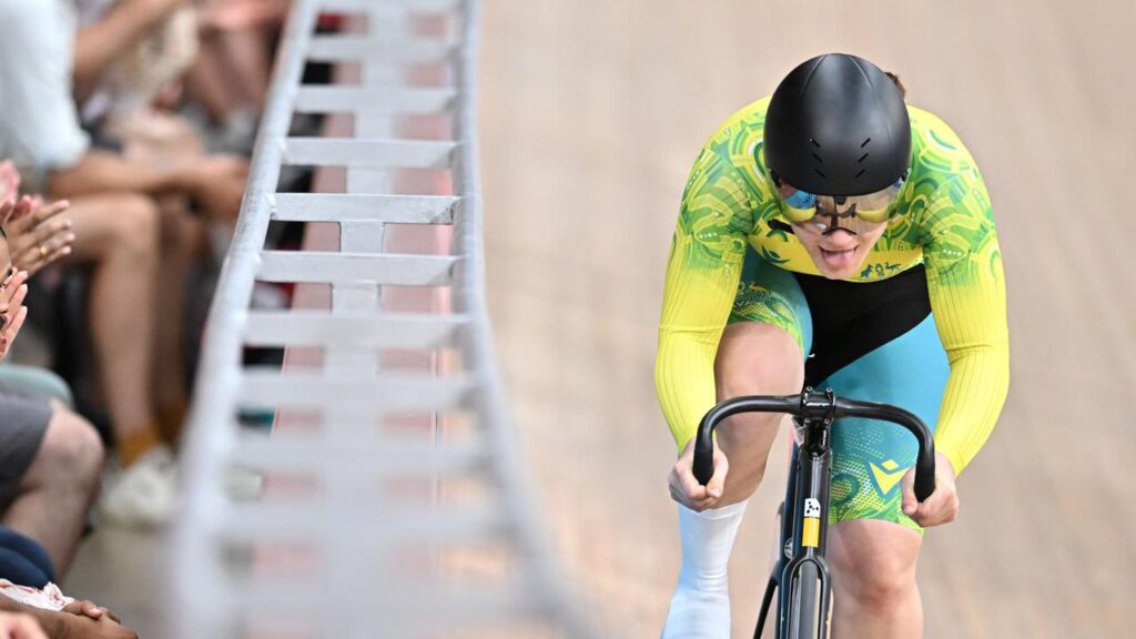 Victoria’s Alessia McCaig has made it 10 national track titles with her victory in the keirin.
