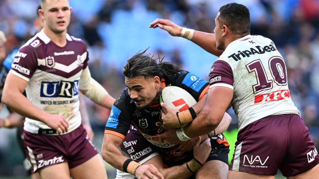 Tigers star Taylan May’s shoulder injury will keep him sidelined until round eight.
