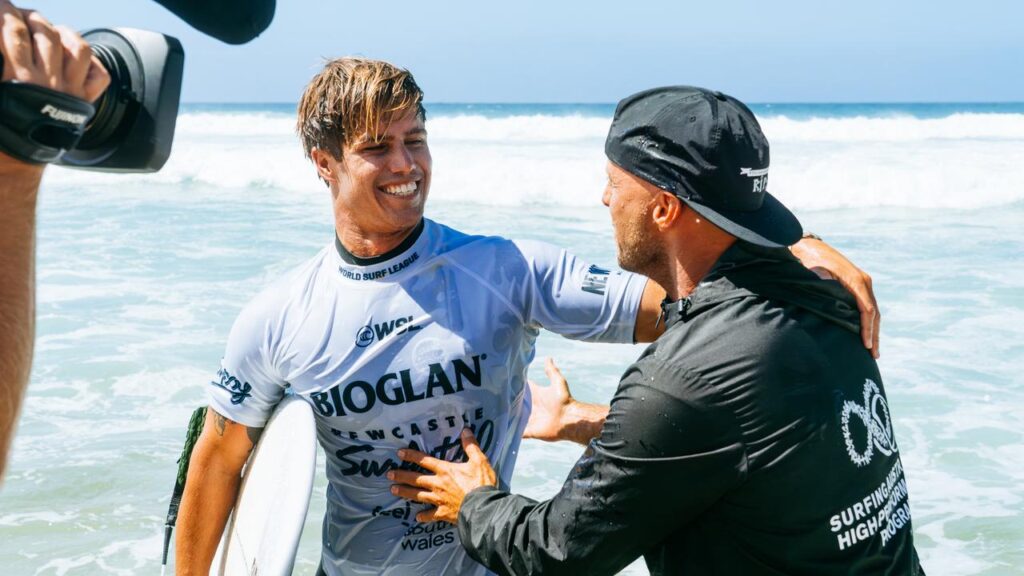 Morgan Cibilic clinched a long-awaited return to the WSL championship tour in Newcastle.
