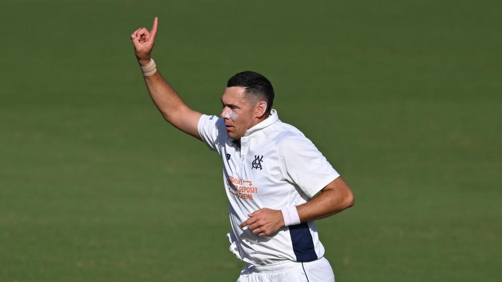 Victoria’s pace ace Scott Boland picked up three wickets in South Australia’s first innings.
