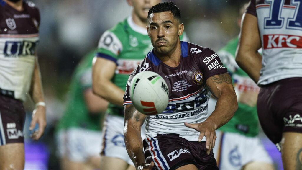Jamal Fogarty will have his second outing for Manly in Sunday’s clash against Newcastle.
