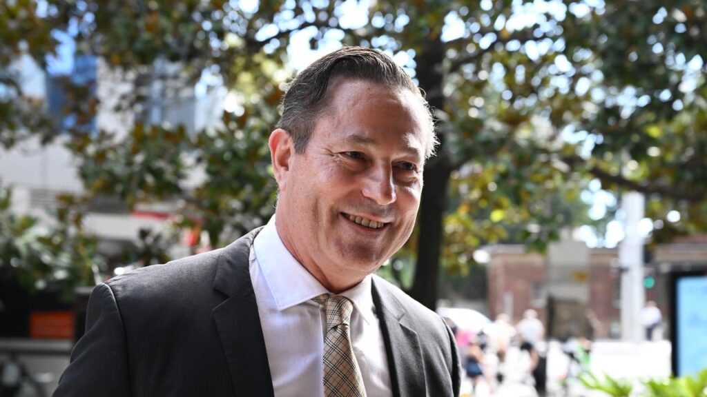 Alexander Csergo is back in custody after being found guilty of reckless foreign interference.
