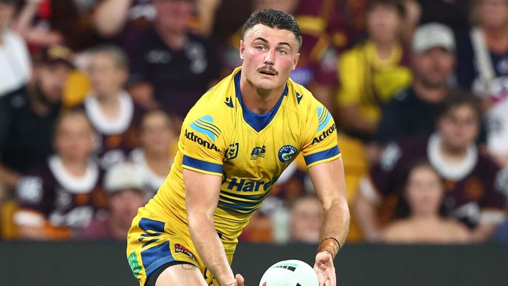 Parramatta’s No.6 Jonah Pezet put on a show against the Brisbane side he’ll play for next year.
